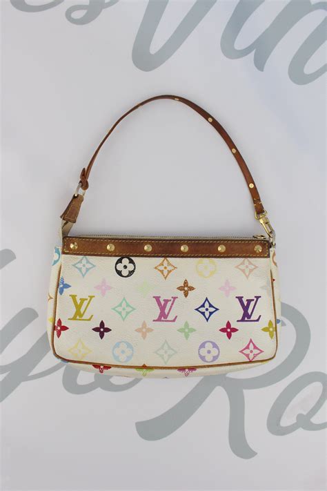 lv white small bag|vintage white lv bag.